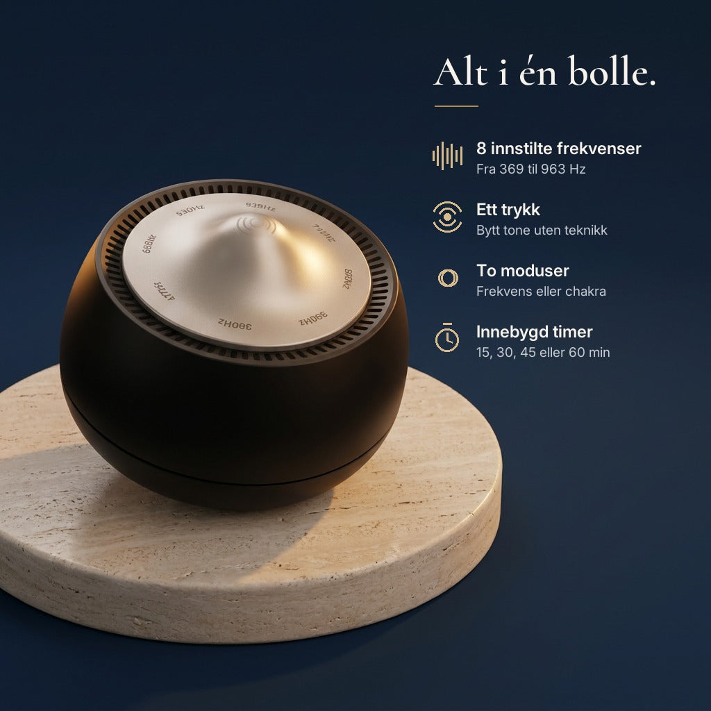 Alma Sound Bowl – 8 frekvenser, ett trykk, to moduser og timer